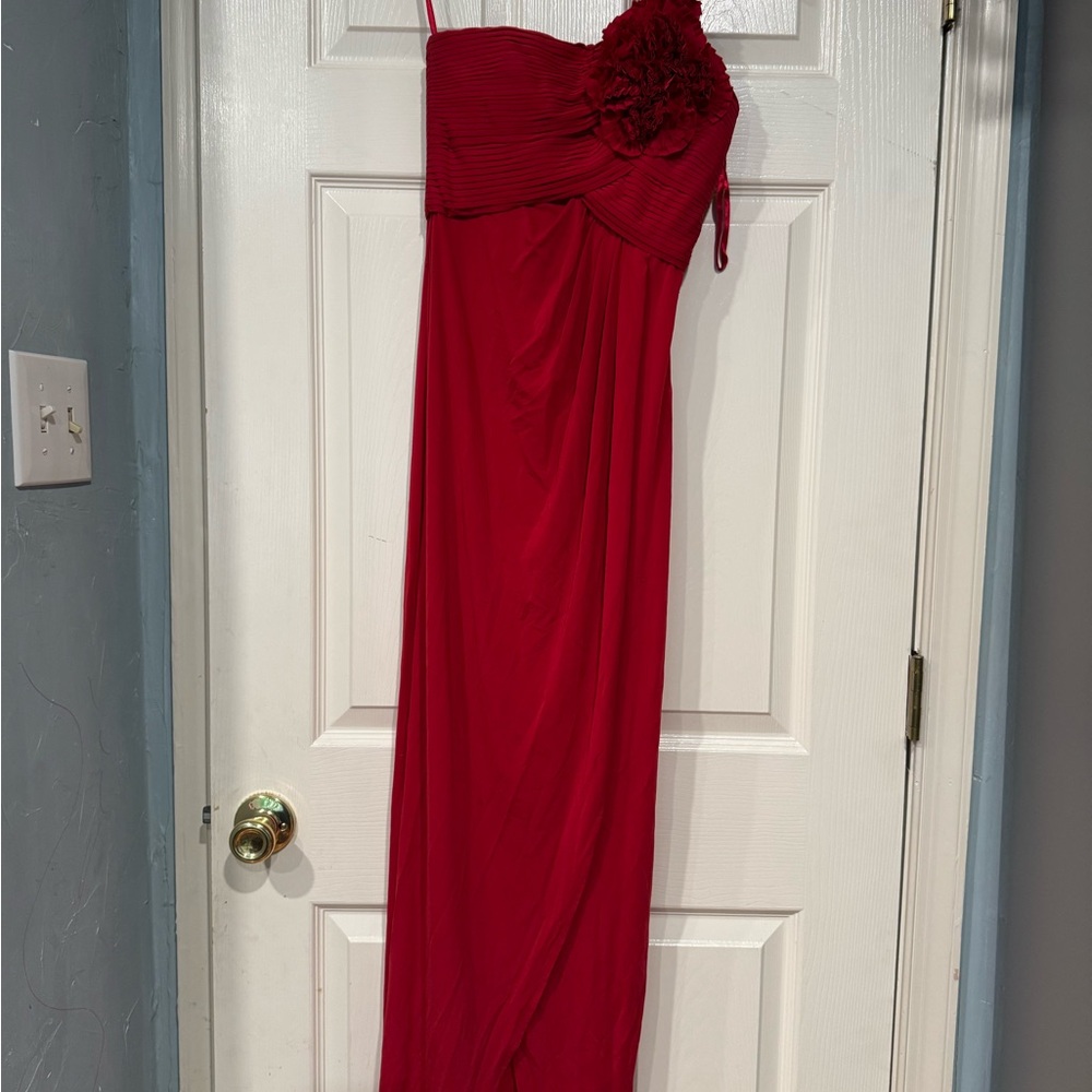 BCBGMaxAzria One Shoulder Red Dress